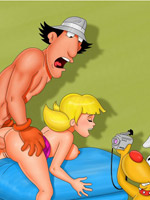 Dirty minded white cartoon cuties can't stand their desire and going hard on big black cocks.