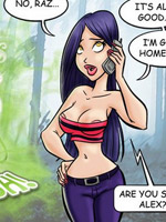 See chick's slippery cooch gets fingered in adult comics