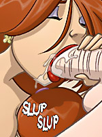 Dirty red daphne gets her mouth full of jizz after hot blowjob in awesome cartoon porn