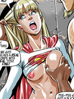 Busty blonde nurse gets her boobs squeezed hard by her comics patient