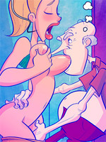 Cool porn cartoon comics with super old guy fucking blonde hottie
