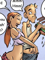 Nasty leela and her friend sharing a thick cartoon cock in awesome porn toon