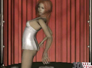Red haired 3D teen