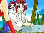 Saucy green haired hentai