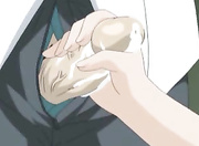 Hentai chick swallows cum