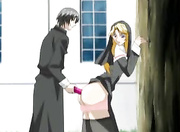 Hentai girl takes facial