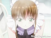 Hentai servant giving a handjob