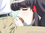 Hentai secretary gives head